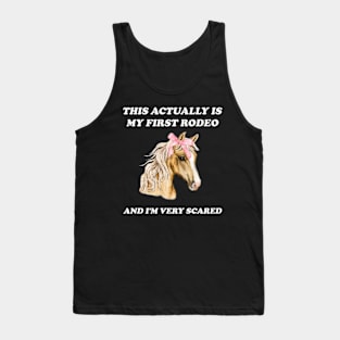 My First Rodeo shirt 90s style tshirt meme tshirt weird tshirt y2k aesthetic funny tshirt soft girl tshirt parody 2000s gift cowgirl Tank Top